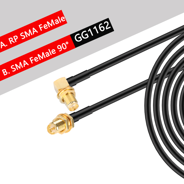 2m 5m 10m 20m SMA Male to SMA Male RG58 50ohm Coaxial Cable SMA Plug WiFi Antenna Extension Cable Connector Pigtail Adapter