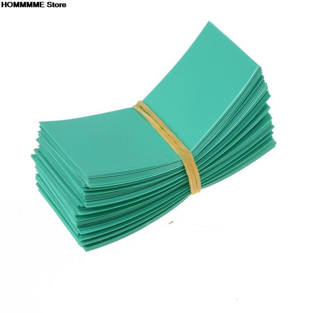 HOT SALE 100pcs Li-ion PVC Heat Shrink Tubing 18650 Battery Wrap Precut Size 72*18.5mm Battery Film Tape Battery Cover