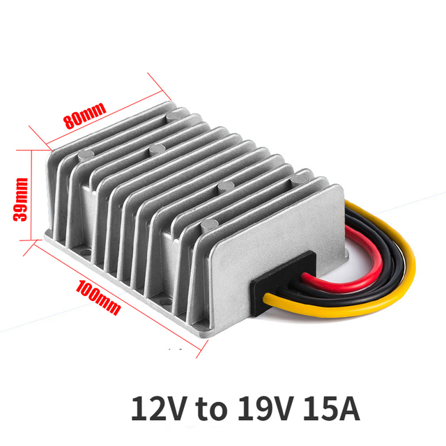 12 Volt to 19 Volt 12V TO 24V 19V 20A 15A 12A 10A 5A 3A 1A Boost Step-up DC DC Converter Power Supply Charger Car Laptop