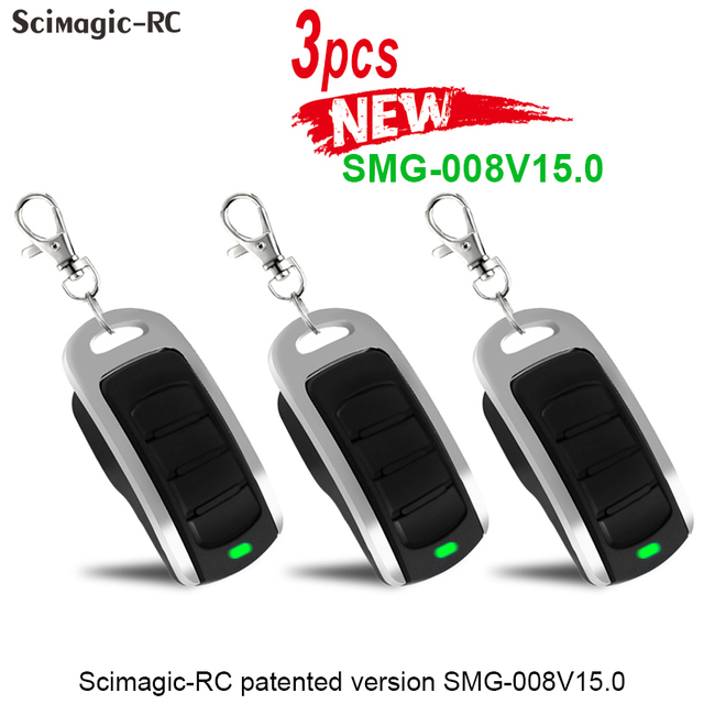 Scimagic-RC Multi Frequency 280-868MHz Clone Garage Remote Control 433MHz 868MHz Rolling Code Transmitter Command Gate Key Fob