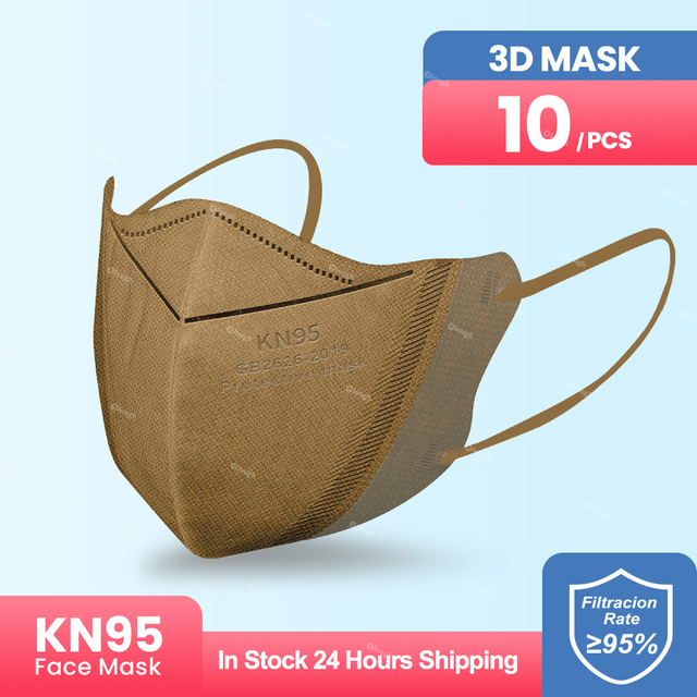 Elough Mask FFP2 CE Certificated 3D Protective Kn95 Face Mask Dust-proof PM2.5 Respirator Filtration Respirator KN 95 Mask