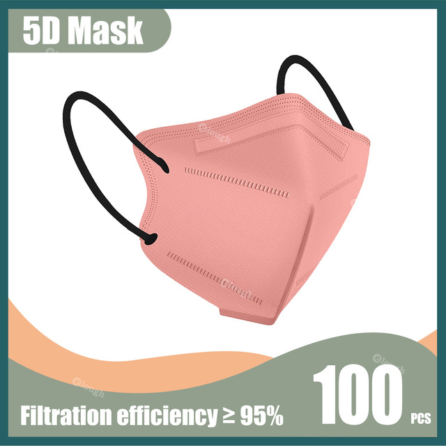 Morandi 5D Mask KN95 Mascarillas FPP2 Mascherine FFP2 Adult Face Mask Black 5 Layers Protective Face Masks ffp2fan CE Masque FFP 2