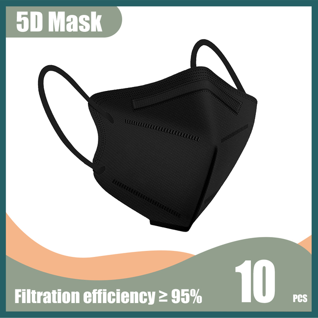 Morandi FFP2 5D Mask KN95 Mascarilla FPP2 homology ada Adult Face Mask 5 Layers Respirator Filter Colorful ffp2masque Protection Mask