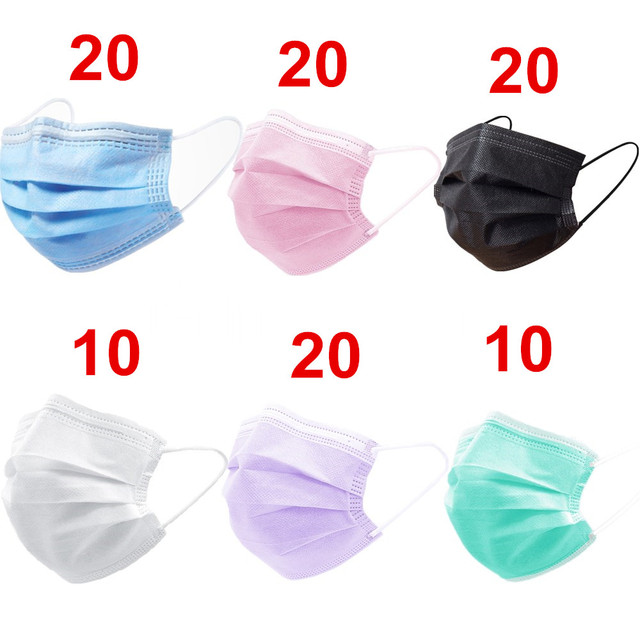 Disposable baby mask 3 layers colorful non woven baby masks for kids