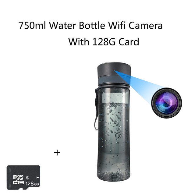 750ml Water Bottle WiFi Camera Portable Office Water Cup Wireless IP Camera Video and Audio Real-time Remote Live Broadcast