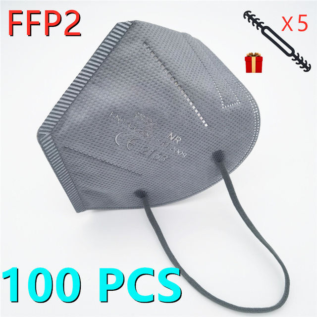 10-100 قطعة FFP2 Mascarillas الأسود الكبار ffp2fan الألوان المعتمدة الجهاز التنفسي fpp2 قناع الوجه Mascherine ffpp2 CE التسليم السريع