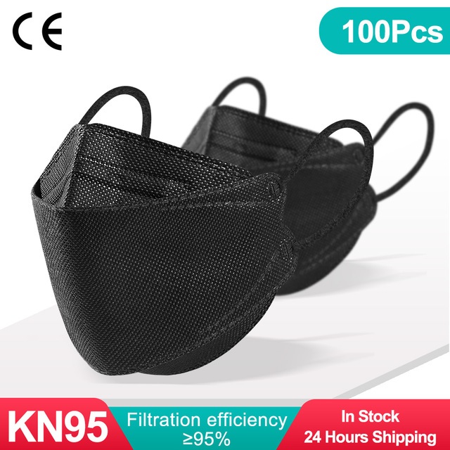 10-200pcs Korean KN95 Maske KF94MASK 4 Ply Reusable White FPP2 Masks Black Face Mask FFP2MASK FFP2 Mascarillas KN95 Mask Noir