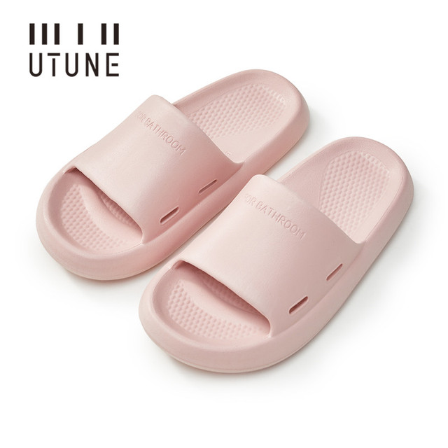 UTUNE Men Slippers Bathroom Four Seasons Comfortable Anti-slip Indoor Women Summer Shoes Bath Couple Home Slippers Fashion