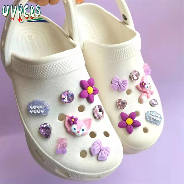 1 مجموعة اليدوية croبها بنفسك Crocs Charms بلينغ JIBZ إبزيم حجر الراين اكسسوارات سلسلة معدنية تسد حديقة حذاء الديكور الفتيات 지지