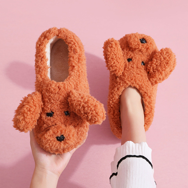 Women Winter Cute Animal Slippers Fashion Kawaii Fluffy Winter Warm Slippers Female Cartoon Milk Cow Indoor Slippers Funny Shoes