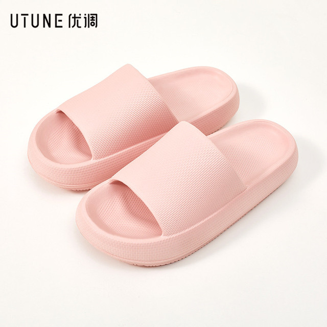 UTUNE EVA Slides Women Platform Slippers Summer Indoor Shoes Bathroom Beach Sandals Men Outside Non-slip Pink Slippers for Woman