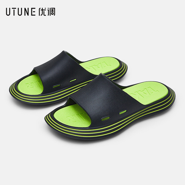 UTUNE Outside Slippers Men Summer Runway Shoes EVA Outdoor Women Slides Soft Thick Sole Non-slip Pool Beach Sandals Indoor Bathroom