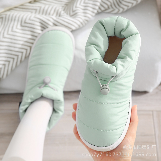 Cotton slippers women bag with autumn and winter indoor home anti-slip couple plush warm thick moon winter cotton shoes