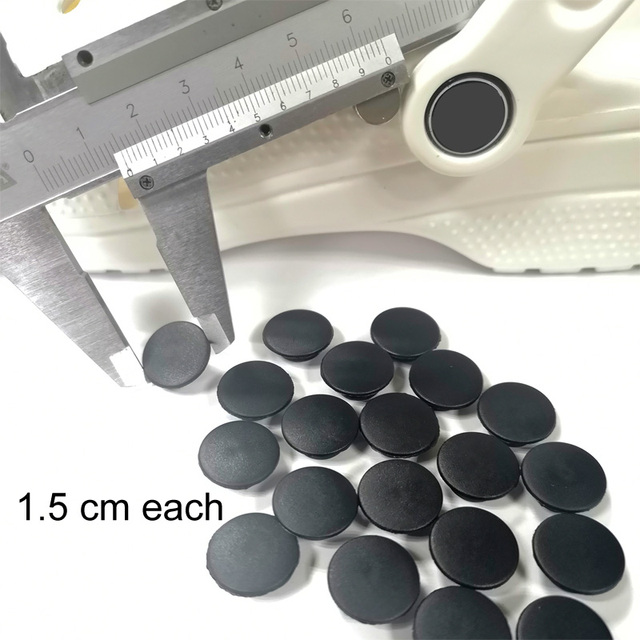 500pcs different sizes plastic buckles DIY accessories black transparent buttons fit sandal shoes back buckle of shoe charms