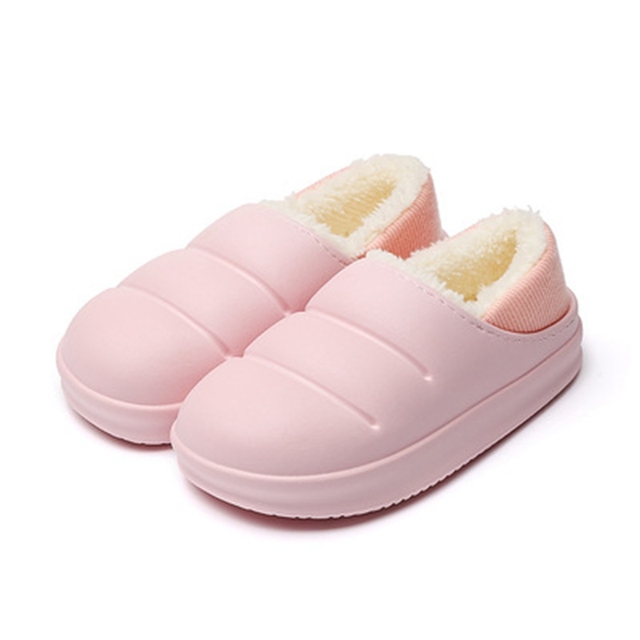 ASILETO Lovers Cotton Slippers Female Bag With Warm Shoes Indoor Home Household Thick-soled Waterproof Cotton Shoes Men Winter