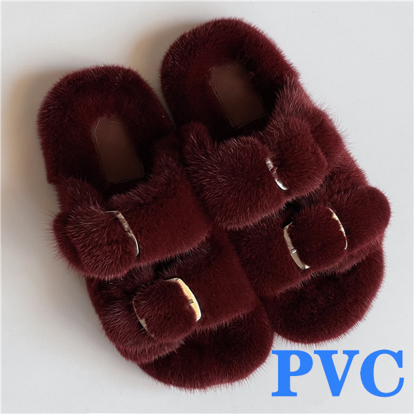 100% Genuine Mink Fur European Luxury Slippers Winter Indoor Slippers Women Slippers Women Slippers