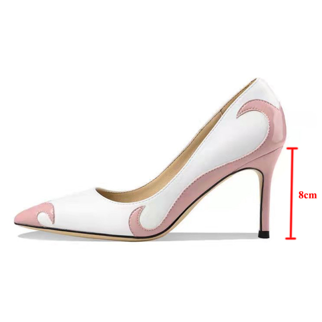 Rimocy 2022 Spring Summer Fashion Women's Shoes Sexy Stiletto High Heels Pointed Toe Pumps Woman Mix Color PU Leather Party Shoes