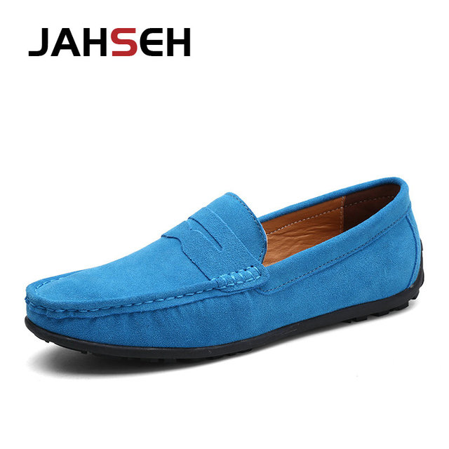 Brand Spring Summer Moccasins Men Shoes High Quality Genuine Leather Shoes Men Flats Lightweight Driving Shoes Size 38~47