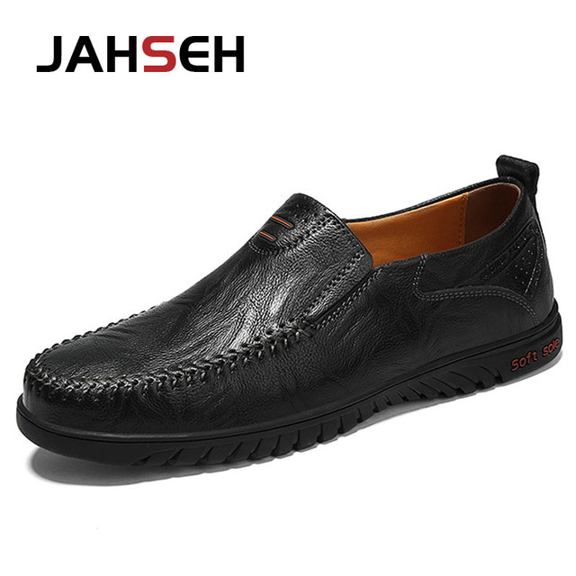 Genuine Leather Men Luxury Shoes Brand Hollow Casual Slip On Formal Loafers Men Moccasins Italian Black Male Driving Shoes