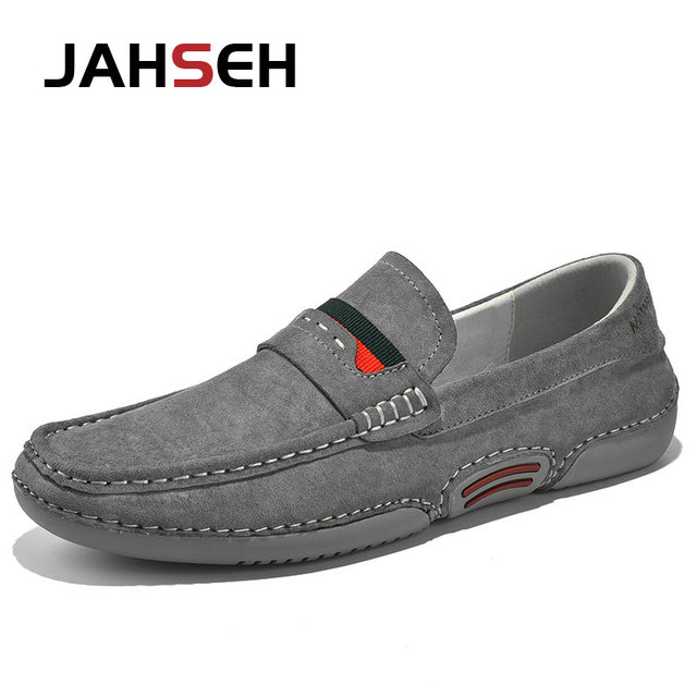 Summer Men Casual Shoes Luxury Brand Genuine Leather Men Loafers Moccasins Breathable Slip On Italian Style Driving Shoes