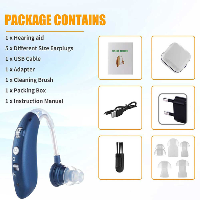 Bluetooth Hearing Aid Deaf Speaker Audio USB Hearing Aid Elderly Deaf Small Rechargeable Tone Adjustable Call