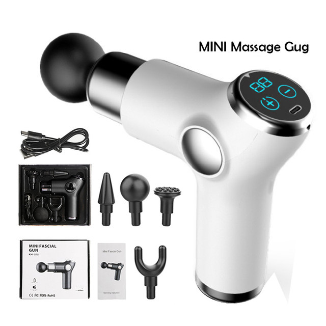 FORDK Muscle Massage Gun Mini Pocket 32 ​​Speed ​​Vibration Electric Back Neck Massager Gun for Body Deep Relief Pain Massage Pistol