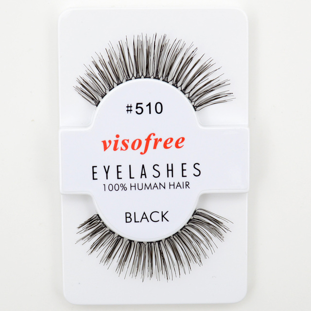 Handmade False Eyelashes 100% Human Hair 12 Pairs Messy Natural Eyelashes maquiagem cilios by Visofree