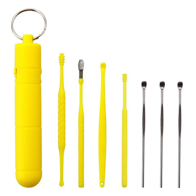 6pcs/set Stainless Steel Ear Wax Ear Cleaning Kit Ear Wax Removal Tools Ear Cleaning Tools