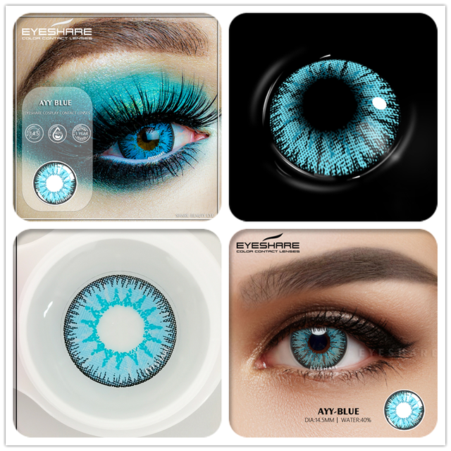 Ishihair Colored Eye Contact Lenses Eye Set Makeup Halloween Beauty Contact Lenses Eye Cosmetic Colored Eyes