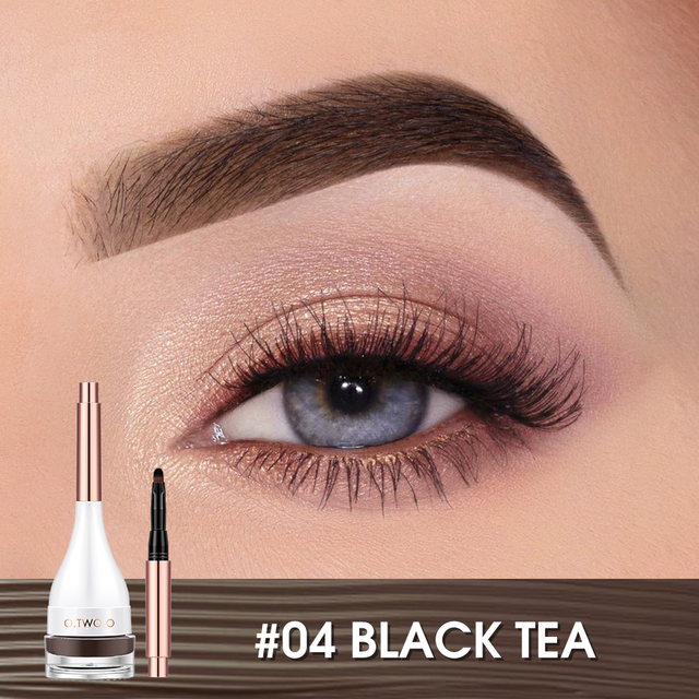 O.TW O.O Eyebrow Pomade Eyebrow Mascara Natural Waterproof Long Lasting Creamy Texture 4 Colors Tinted Sculpted Eyebrow Gel With Brush