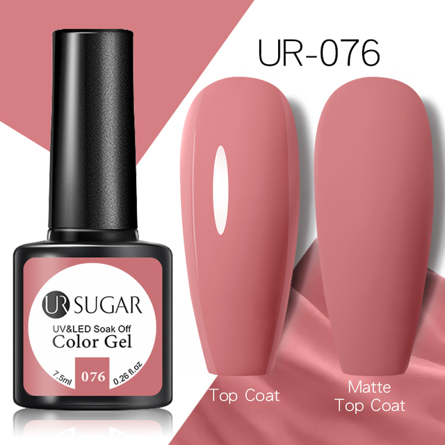 UR SUGAR 7.5ml Spring Cream Colorful Gel Nail Polish Purple Pink Solid Nail Art Semi Permanent Soak Off Gel All For Manicure