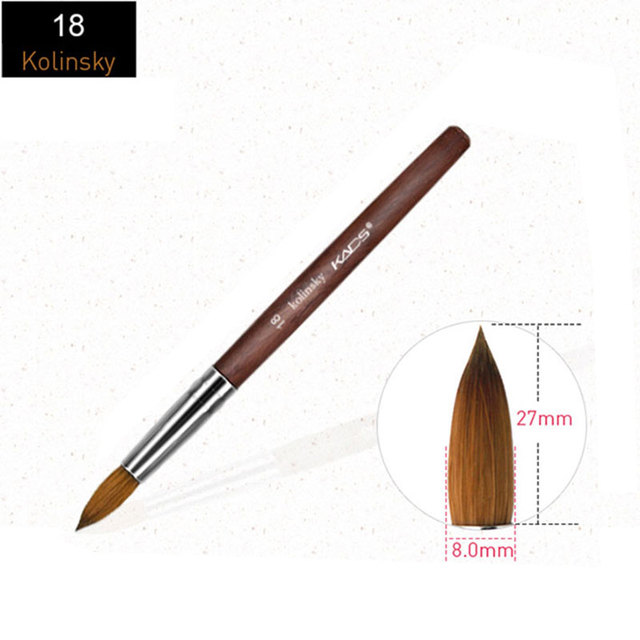 Acrylic Nail Brush Kolinsky Sable UV Nail Gel Crystal Nail Brush Painting Drawing Carving Dotting Pen DIY Nail Design Brushes