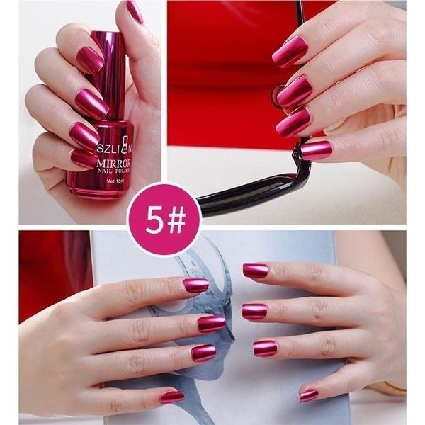 18ml BellyLady Fashion Mirror Effect Nail Polish Magic Lacquer Chrome Nail Art Lacquer Design Tools for Girls/Woman/Lady