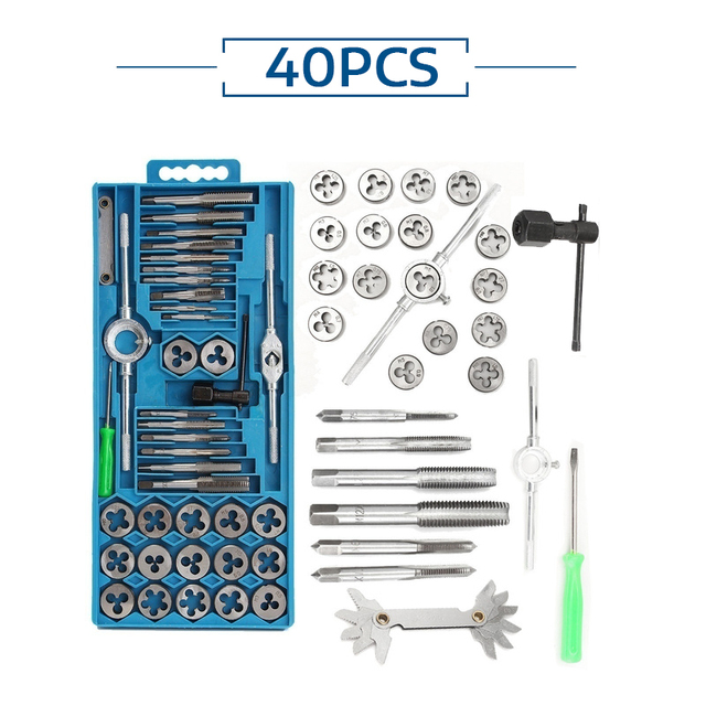 Multifunctional NC Screw Tap and Die Set External Thread Cutting Tapping Tool Hand Kit Thread Screwdriver Screw Tap Die