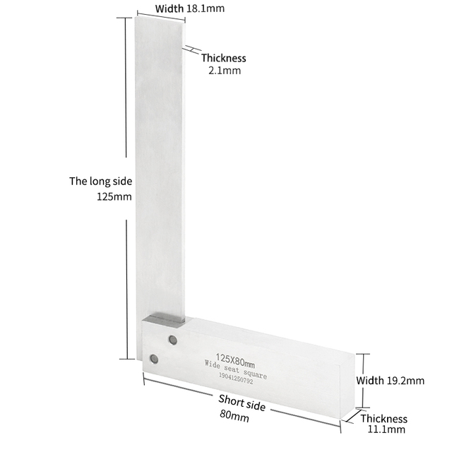 Machinist Square 90 Degree Right Angle Engineer Set Precision Ground Steel Hardened Wide Angle Ruler Square Bench