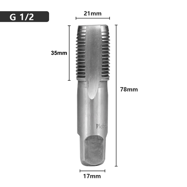 XCAN - Metal Screw Tap, Thread Tools, 1/8 1/4 3/8 1/2 3/4 1 Inch