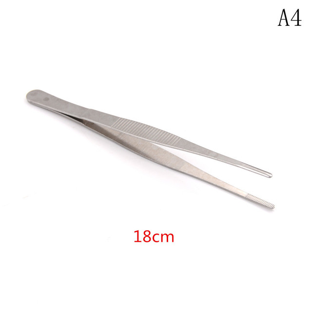 1pc Tweezers 12.5cm/14cm/16cm/18cm/20cm/25cm/30cm Stainless Steel Medical Dental Precision Long Straight Forceps Forceps