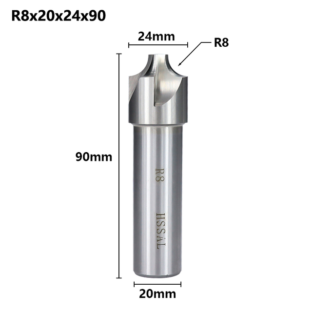 XCAN Angle Rounding End Mill R1.0-R12 HSS Radius Milling Cutter CNC Router Bit