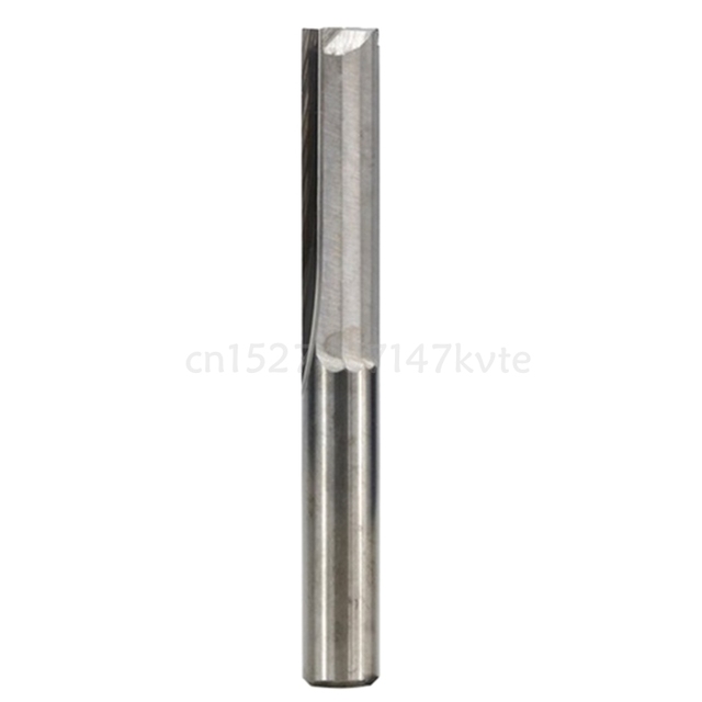 6mm Shank 2 Flute Straight End Carbide CNC Router Bit Drilling Straight Slot Milling Cutter Wood Tool