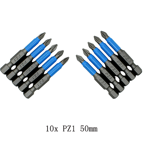 Magnetic Screwdriver Set 1/4" Hexagon Anti-Slip Leg Phillips Electric Power Tools Accessories 10pcs 50mm PH1 PH2 PH3 PZ1 PZ2 PZ3