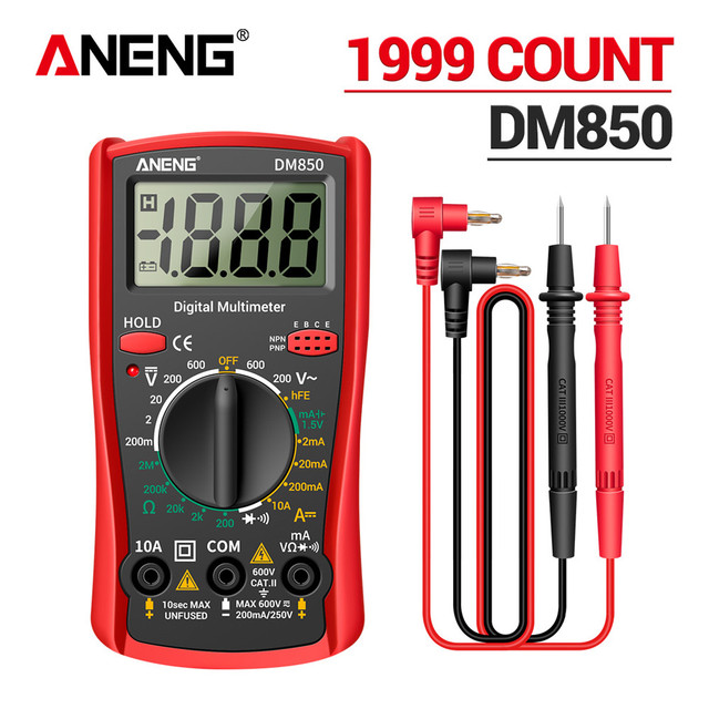 ANENG DM850 Digital Multimeter 1999 Multimeter Professional Automatic AC/DC Electricity Ammeter Meter Current Detector Tool