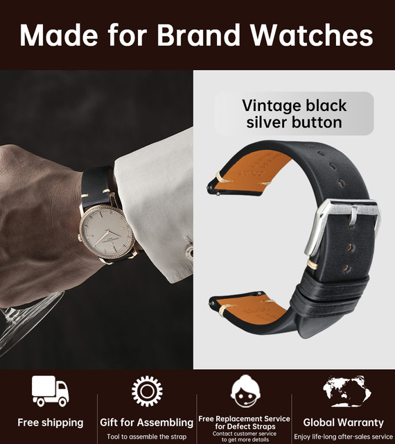 MAIKES Quick Release Watch Band Italy Vegetable Tanned Leather For Huawei Galaxy Watch 22mm Cow Watch Bracelet Leather Strap