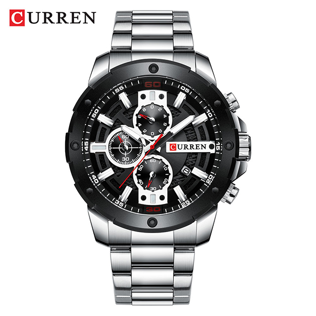 CURREN Luxury Military Waterproof Sport Stainless Steel Men's Watch Fashion Business Quartz Watch for Men relogio masculino