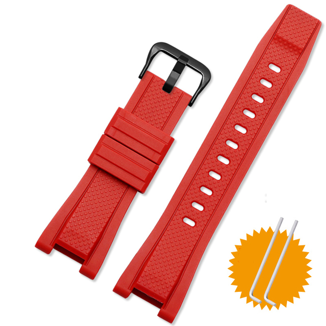 Rubber Watchband for Casio G Shock GST Series GST-210/W300/400G/B100 Waterproof Silicone Watch Band Men Straps Accessories 26*14