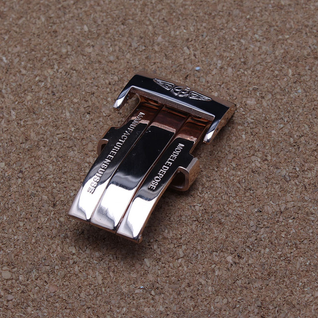 20mm BRE Folding Buckle Suitable for Breitling Clasp Avenger Chain Leather or Rubber Nylon Watchband Logo Silver Black