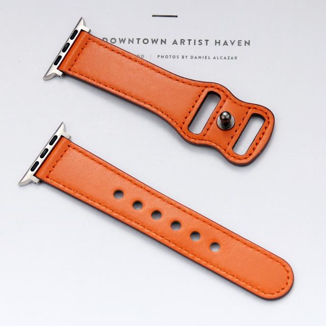 Genuine Leather Korea Strap for Apple Watch Band 45/41mm 44 40 42 38 Pulseira Apple Watch 7 6 5 4 3 2 1 SE Bracelet for iWatch