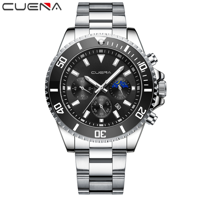 CUENA Top Brand Luxury Watch Fashion Men 30ATM Waterproof Date Watch Sport Men's Watches Quartz Wristwatch Relogio Masculino