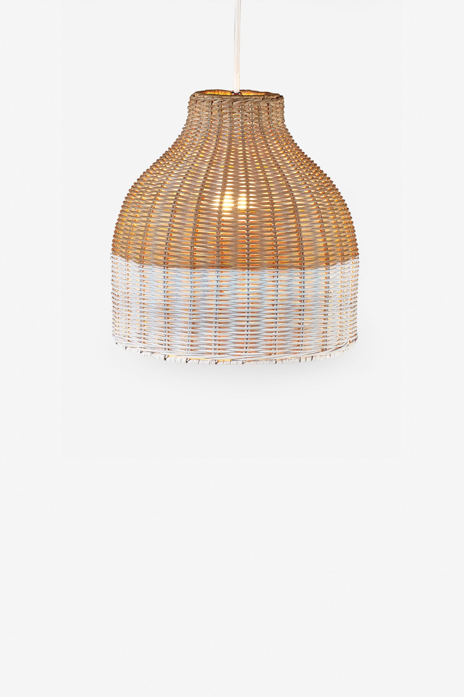 Painted Rattan Woven Easy Fit Shade