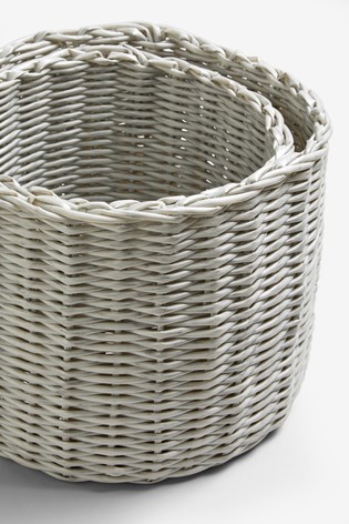 431934s Set of 2 Round Baskets