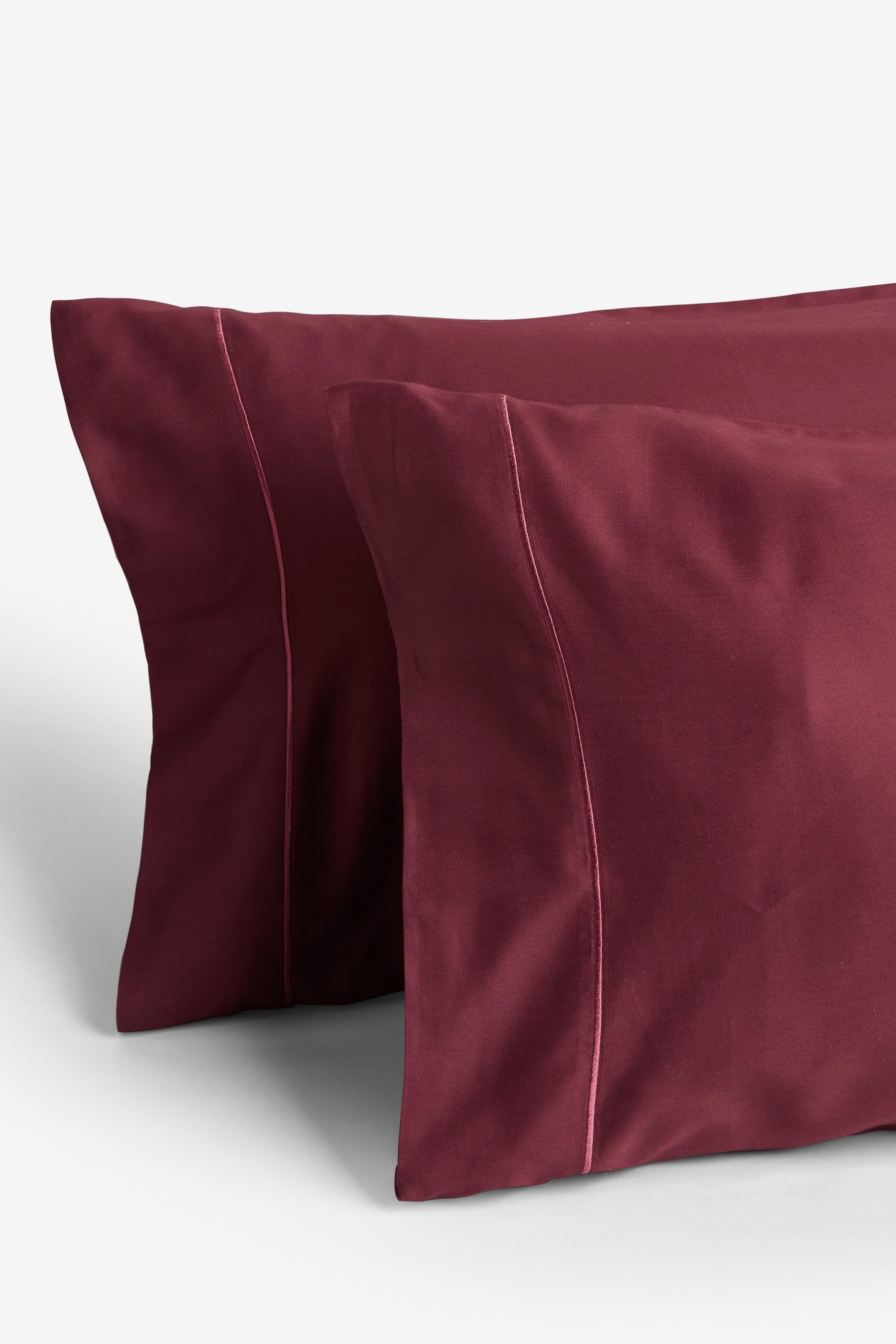 Collection Luxe 300 Thread Count 100% Cotton Sateen Duvet Cover And Pillowcase Set Satin Stitch